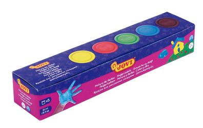 Jovi Fingerfarben 5er Schachtel, 35ml farbig sortiert