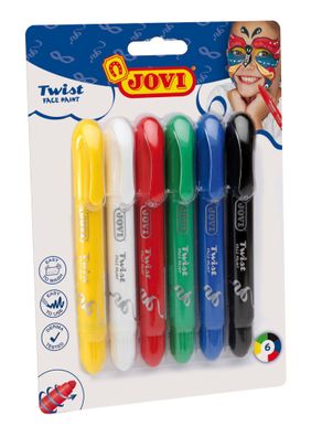 Jovi Twist FACE PAINT 6er Blister, farbig sortiert