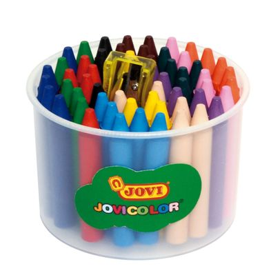 Jovi Jovicolor Wachsstifte 60er Dose mit 1 Spitzer, sortiert