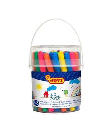 Jovi Faserschreiber maxi Dose mit 48 Stück, farbig sortiert