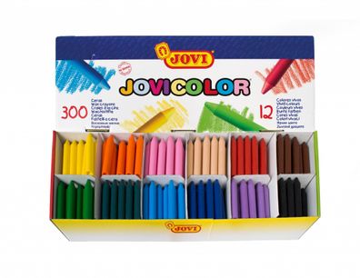 Jovi Jovicolor Wachsstifte Economy PACK 300er Schachtel, 25 Stück je Farbe