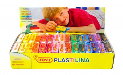 Jovi Plastilina Knetmasse 30er Schachtel, je 50g, sortiert