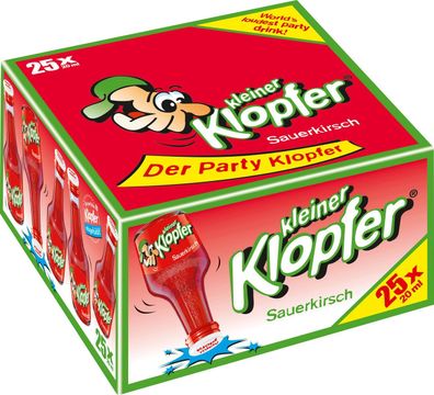 Kleiner Klopfer Sauerkirsch Partyshot Likör 16 % vol. 25 x 20 ml