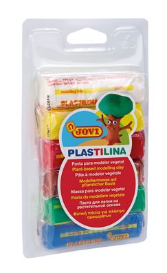 Jovi Plastilina Knetmasse 6er Blister, farbig sortiert