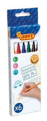 Jovi Faserschreiber ergonomic 6er Schachtel, farbig sortiert