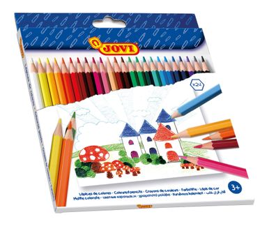 Jovi Farbstifte 24er Schachtel, farbig sortiert