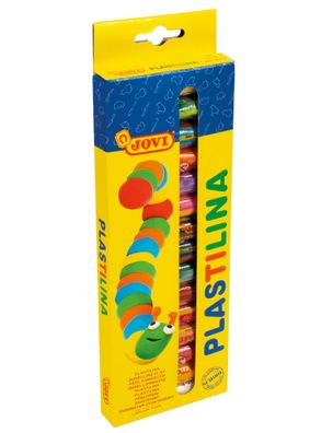 Jovi Plastilina Knetmasse 15er Schachtel, farbig sortiert