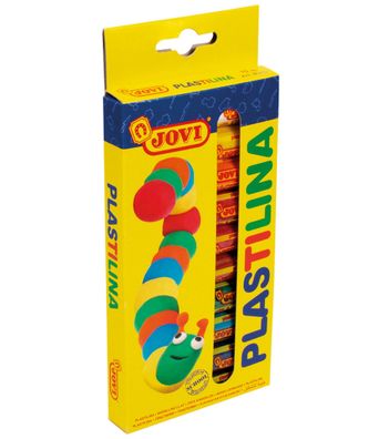 Jovi Plastilina Knetmasse 10er Schachtel, farbig sortiert