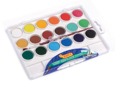 Jovi Wasserfaben 18 Farben je 22ml mit Pinsel