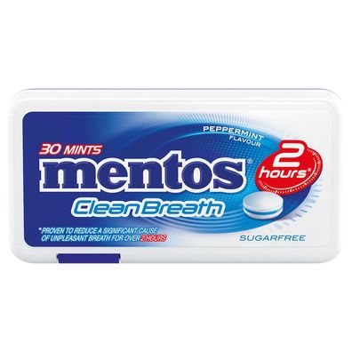 Mentos CleanBreath Peppermint 30 mints 21g