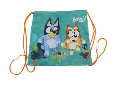 Bluey Snackbeutel 25 × 25 × 1 cm Brottasche mit Kordelzug für Schule Kindergarten