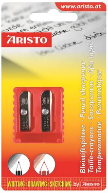 Aristo Farb- und Bleistiftspitzer doppelt, Kunststoff, im Blister