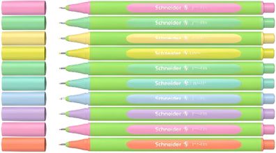 Schneider Fineliner Line-Up Pastell 10er Stiftebox, farbig sortiert