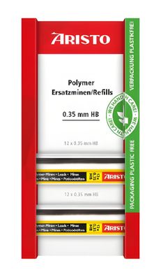 Aristo Feinminen Polymer 0.35 HB,2x12er Minendose, coblister