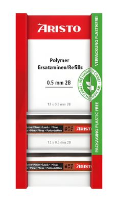 Aristo Feinminen Polymer 0.5 2B, 2x12er Minendose, coblister