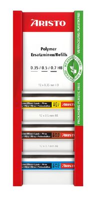 Aristo Feinminen Polymer 0.35/0.5/0.7 HB je 12 St. Ecoblister