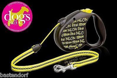 Flexi Seilleine NEON M, 5m, für Hunde bis max. 20kg
