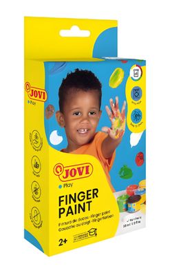 Jovi Fingerfarben farbig sortiert 6er Schachtel, 35ml