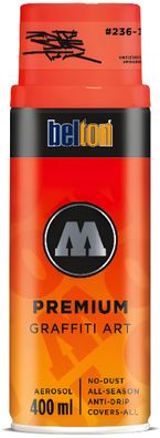 Molotow Sprühdose belton Premium Neon 400ml, Nr.236-1, Antistatik neonrot
