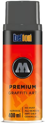 Molotow Sprühdose belton Premium Lackspray 400ml, Nr.221-2, schwarzgrau mittel