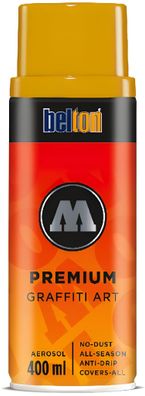 Molotow Sprühdose belton Premium Lackspray 400ml, Nr. 182-1, senfgelb