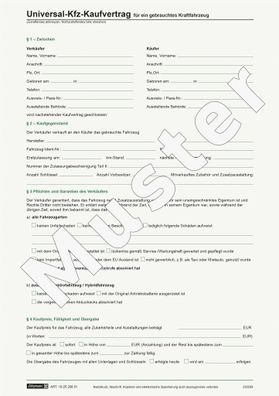 Kaufvertrag gebr. KFZ alle 4061947116816