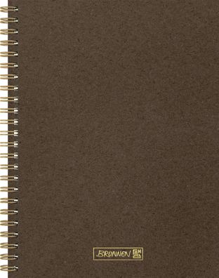 Brunnen Notizbuch Premium Wire A5 punktiert chocolate