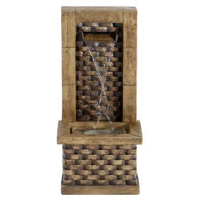 Gartenbrunnen Zierbrunnen Standbrunnen Antik Braun 230V Resin