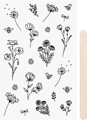 RubSticker Blumen sw 4005329151293