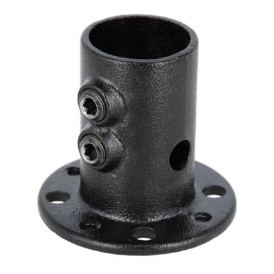 Rohrverbinder Bodenflansch rund schwarz 1 1/2" (48,3 mm) AVERDE