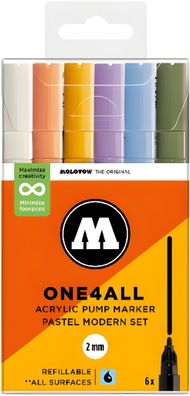 Molotow Acrylmarker One4All 127HS Pastel Modern Set