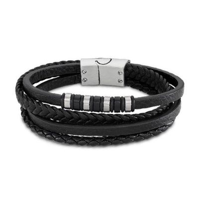 Stylish men´s leather bracelet LS2101-2 / 1