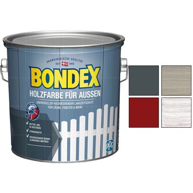 BONDEX Holzfarbe FÜR AUSSEN 2.5 LTR Wetterschutz Holzpflege Holzschutz