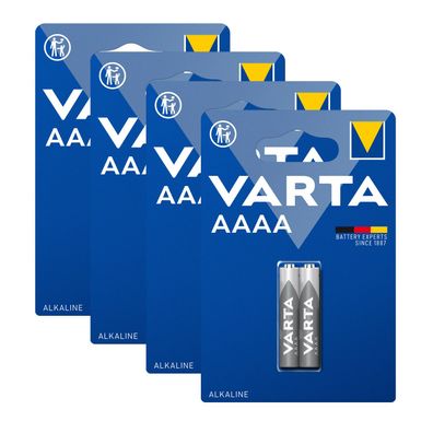 4x Varta Batterie Alkaline Mini AAAA LR8D425 1,5V Professional 2er Blister