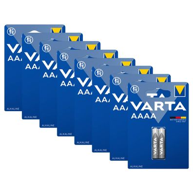 8x Varta Batterie Alkaline Mini AAAA LR8D425 1,5V Professional 2er Blister