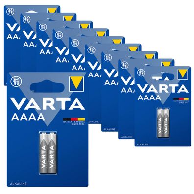 10x Varta Batterie Alkaline Mini AAAA LR8D425 1,5V Professional 2er Blister