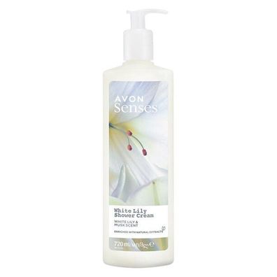AVON Senses Duschcreme White Lily Weiße Lilie & Moschus 720 ml