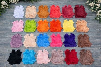 Große echte Kaninchenfelle - bunt gefärbt, weich & hochwertig