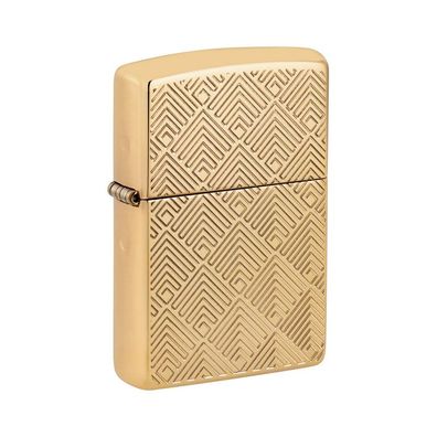 Zippo Benzin-Feuerzeug Messing deep carved Pattern 60006610, unbefüllt