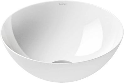 Alape Waschschale Waschbecken aus glasiertem Stahl in der Oberfläche weiß, rund,