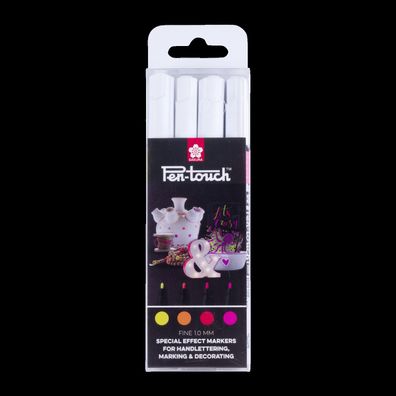 Sakura Pen-Touch Set Fluoreszierend | 4 Farben
