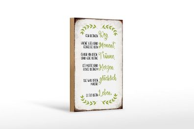 Holzschild geh deinen Weg lache viel, 3 verschied Größen, Deko Spruch