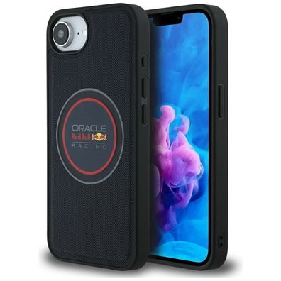 Hülle iPhone 16e Red Bull Racing Kunstleder blau MagSafe Logo Bullen