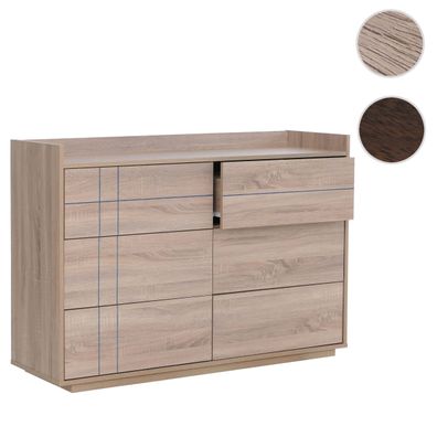 Kommode HWC-P44, Sideboard Schrank, 6 Schubladen Push-to-open, MDF 83x120x40cm