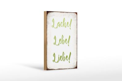 Holzschild lache lebe liebe Retro, 3 verschied Größen, Deko Spruch