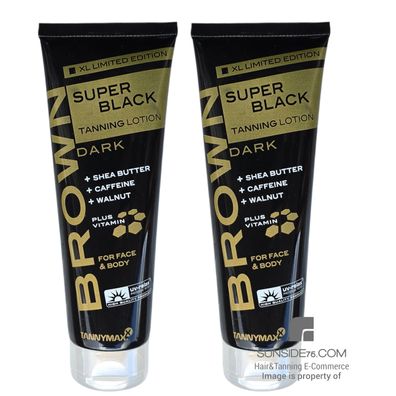 Tannymaxx Brown/Super Black Tanning Lotion "XL Limited Edition" 2x250ml/Solarium