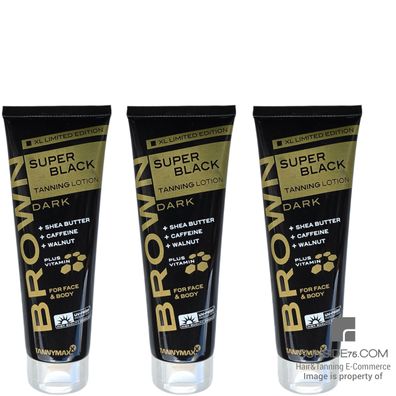 Tannymaxx Brown/Super Black Tanning Lotion "XL Limited Edition" 3x250ml/Solarium