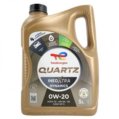 Total Quartz Ineo Xtra Dynamics 0W-20 5 Liter