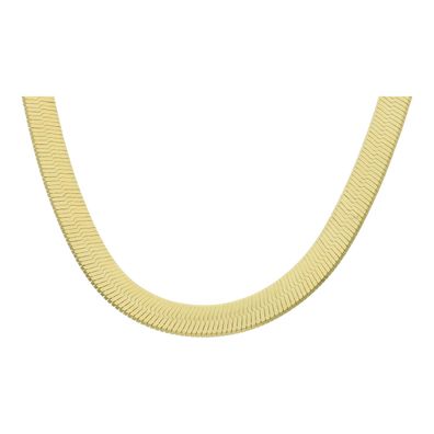 Collier flach Silber 925 goldplattiert diamantiert JL48-05-0144 JuwelmaLux