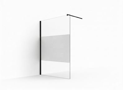 Glaszentrum Hagen 140x200 cm EVA-BK Walk in Duschwand Satin-M